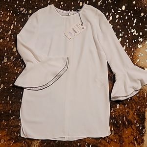 Zara blouse, white black xs new